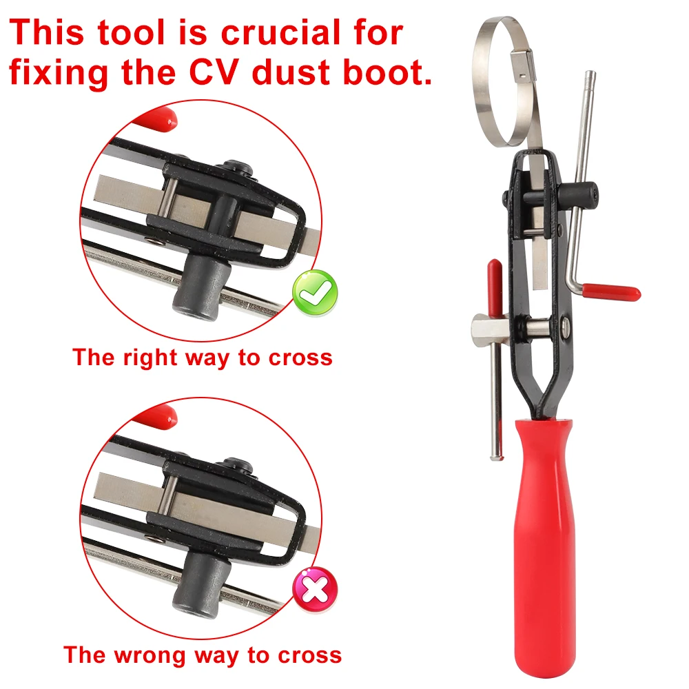 ATV Auto CV Joint Banding Boot Axle Clamp Tool With 20PCS CV Half Shaft Boot Band Buckle Clamps Repair Install Tools