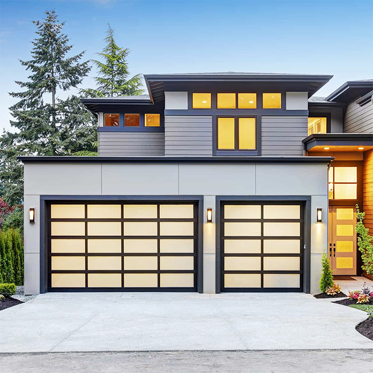 Puerta de garaje de aluminio anodizado de alta calidad, puerta superior para distribuidores, precio más vendido