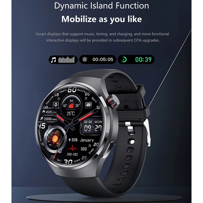Für HUAWEI GT4Pro GPS NFC Smart Uhr Männer Uhr 4 Pro 360 * 360 AMOLED Bildschirm Herzfrequenz Bluetooth Anruf wasserdicht Mann Smartwatch