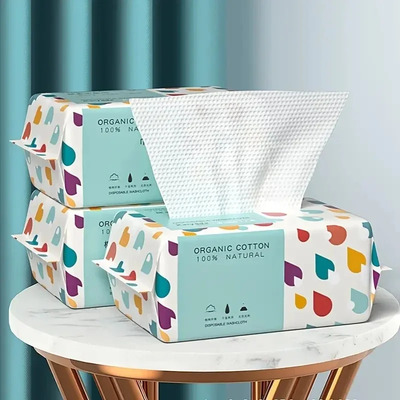 Toalla facial desechable de algodón grueso, toallitas suaves para quitar maquillaje, toallitas limpiadoras en seco para el cuidado de la piel, uso seco y húmedo, 30 Uds.
