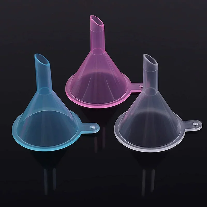 10 Mini Phễu Nhựa Nhỏ Phù Hợp Với Tinh Dầu Chai, Trống Rỗng Lipgloss Ống Nước Hoa
