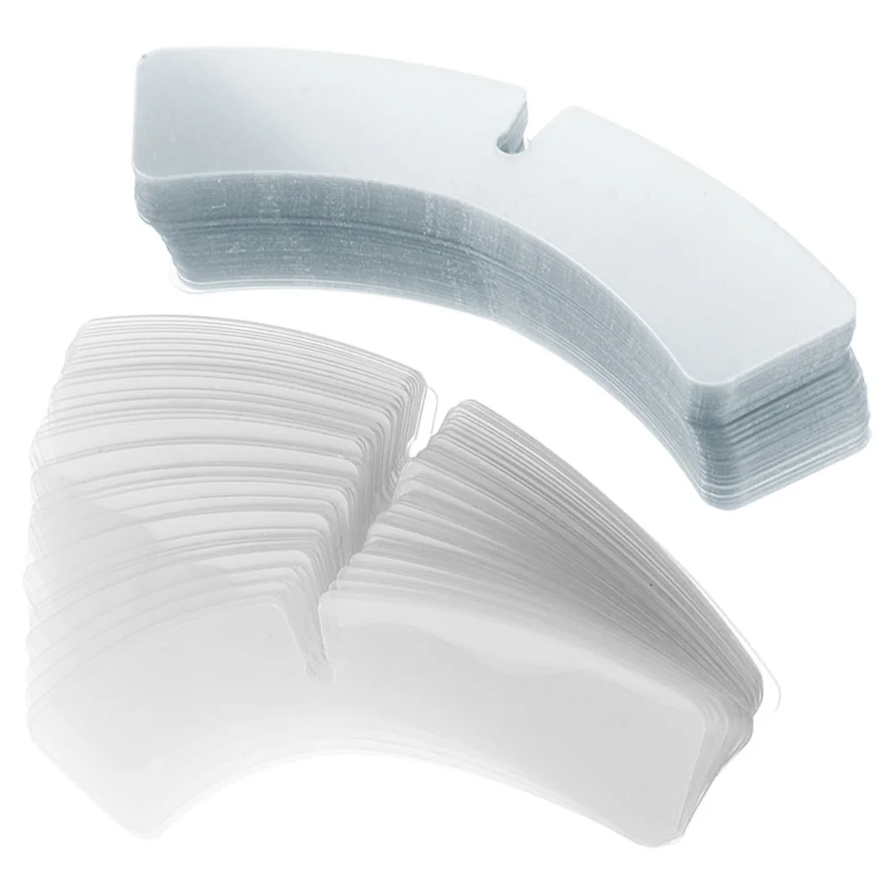 100 peças inserções de colarinho de camisa para homens transparentes permanece materiais duráveis à prova d'água estável durante todo o dia colar de plástico permanece