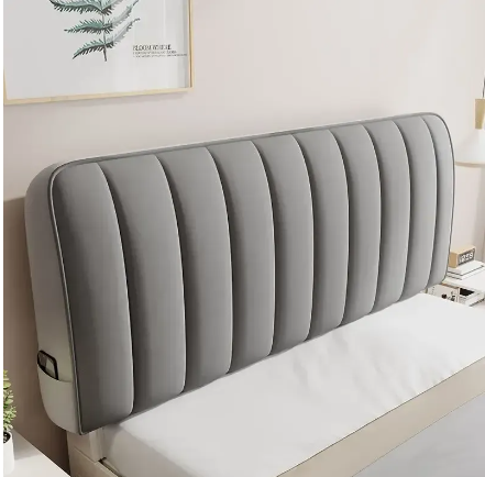 lit queensize Banden élastique en velours matelassé lisse, verstelbaar