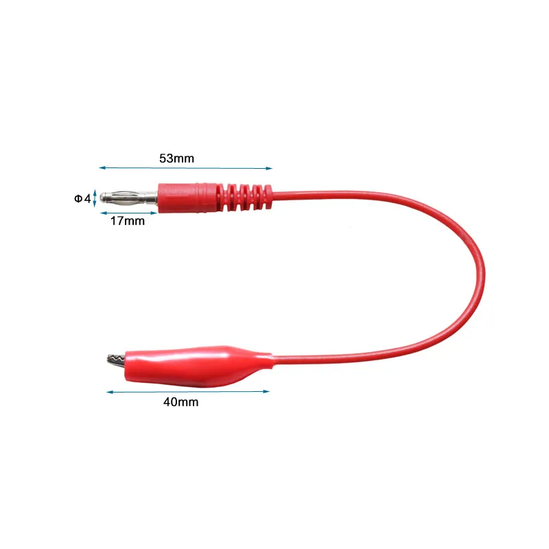 1M Cocodrilo Cilp a AV Banana Cable de prueba conector de plomo sonda de probador Dual 35mm Clip de cocodrilo para herramienta de medición multímetro