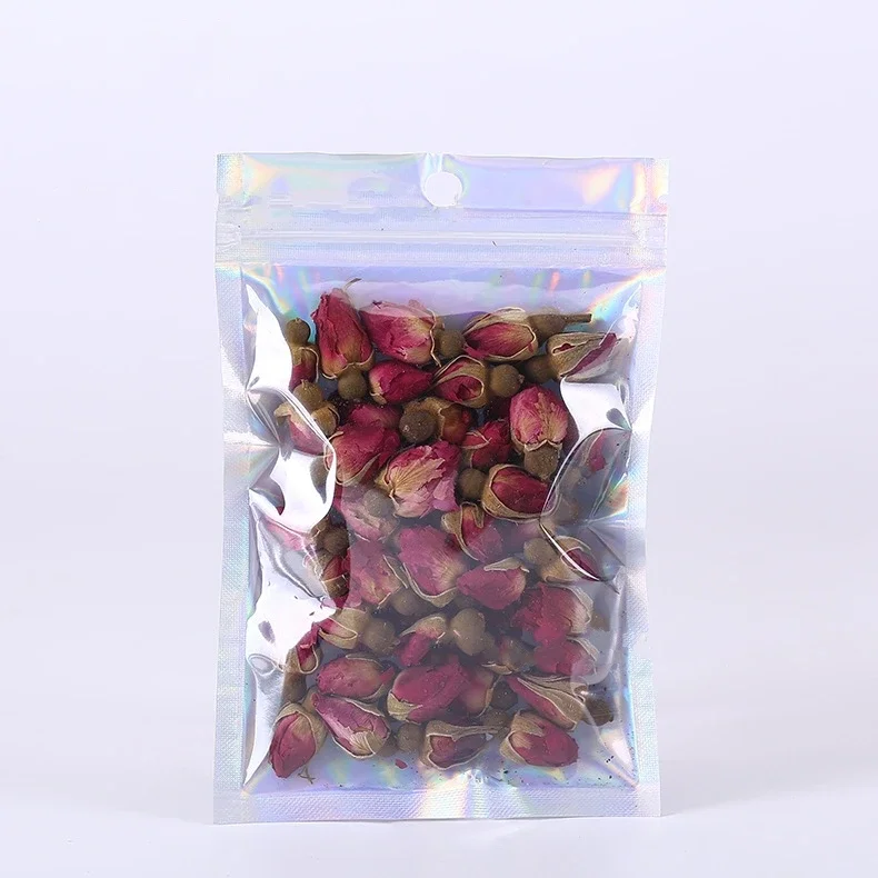 10/30/50PCS เลเซอร์ Ziplock กระเป๋าสําหรับสร้อยคอหูฟังกระเป๋าพลาสติกใสเครื่องประดับข้อมูลสายบรรจุภัณฑ์ Bubble Mailers