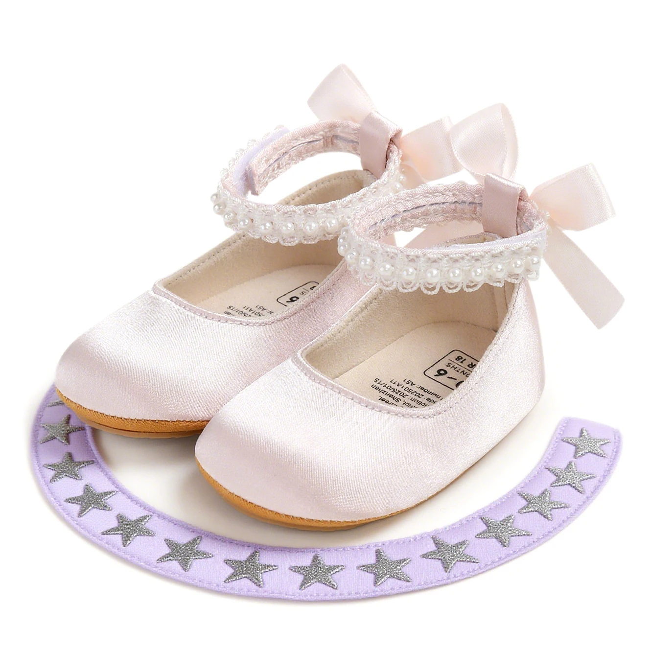 Kleinkind Baby Mädchen Mary Jane Flats Schleife rutschfeste weiche Sohle Prinzessin Kleinkind Lauflernschuhe Sneaker Hochzeitskleid Tanzschuhe