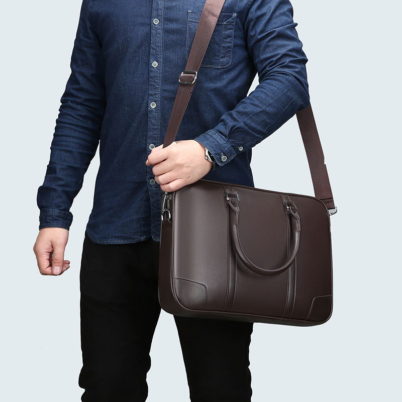 2023 nowych moda luksusowe pu skórzane biznesowe męskie teczki męska torba na ramię mężczyźni torebka listonoszka laptop designerska torba