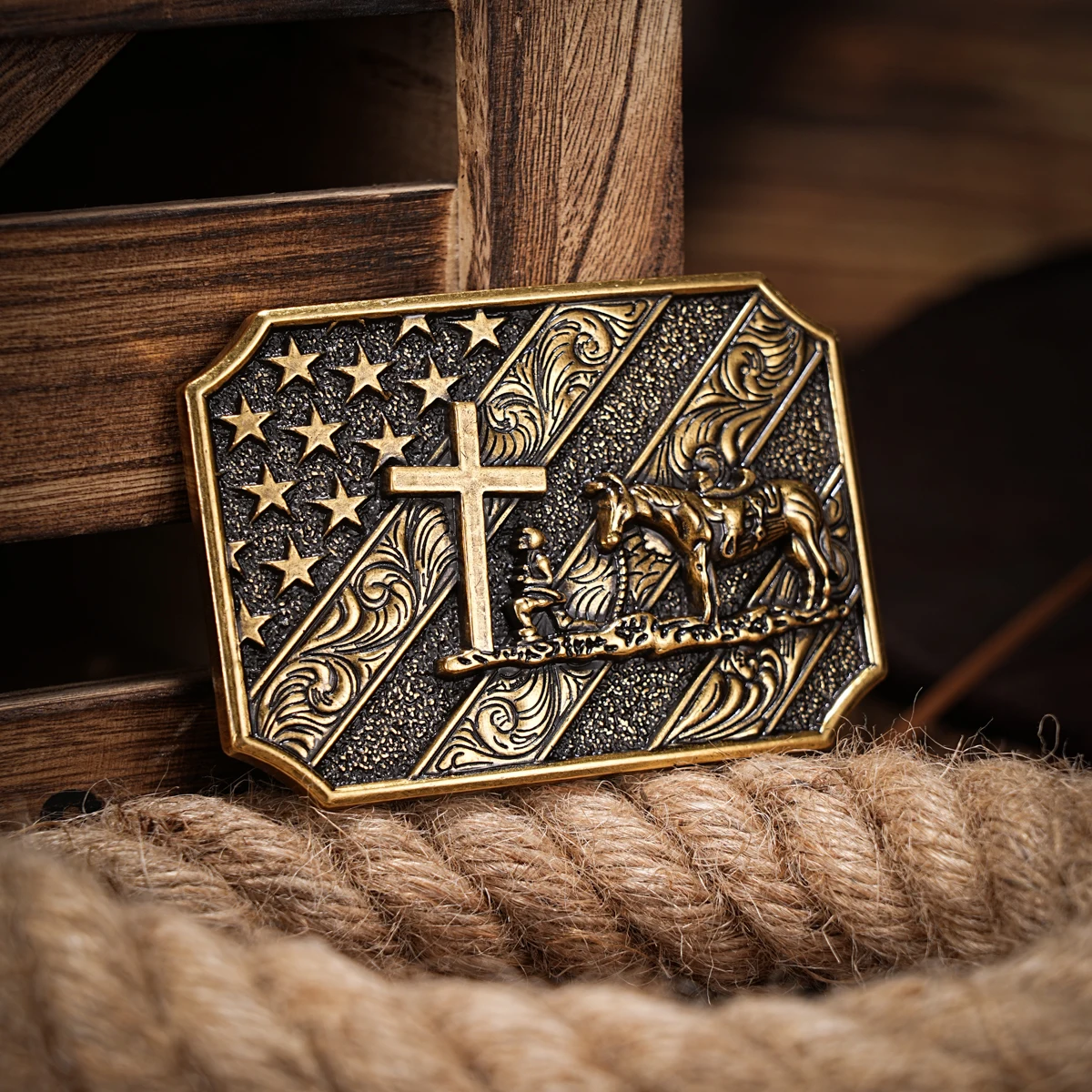 Fivela de cinto com letras Western Cowboy – acessório de cintura elegante e exclusivo