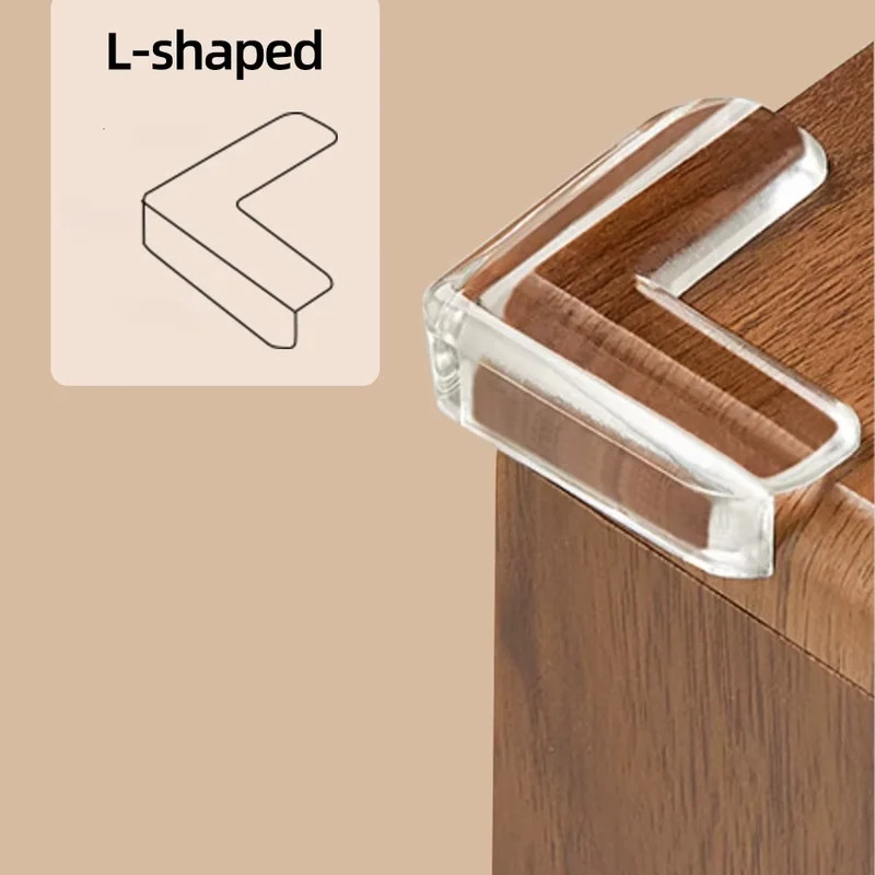 4/8/10/12pcs Transparent Anti-bump Corner PVC Padded Child Safety Corner Protector Baby Anti-bump Protector Table Corner