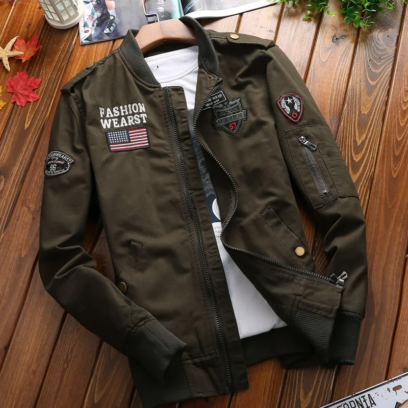 2024 nova jaqueta bomber masculina moda casual blusão casaco masculino primavera e outono novo quente outwear suporte fino bordado