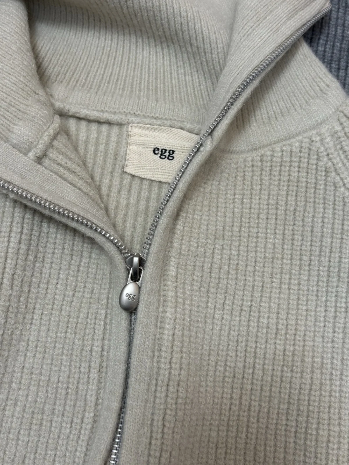 Cardigan de Malha Estilo Dongda Gate com Zíper Duplo e Gola, Moda Coreana, Ajuste Solto, Pesado, para o Dia a Dia