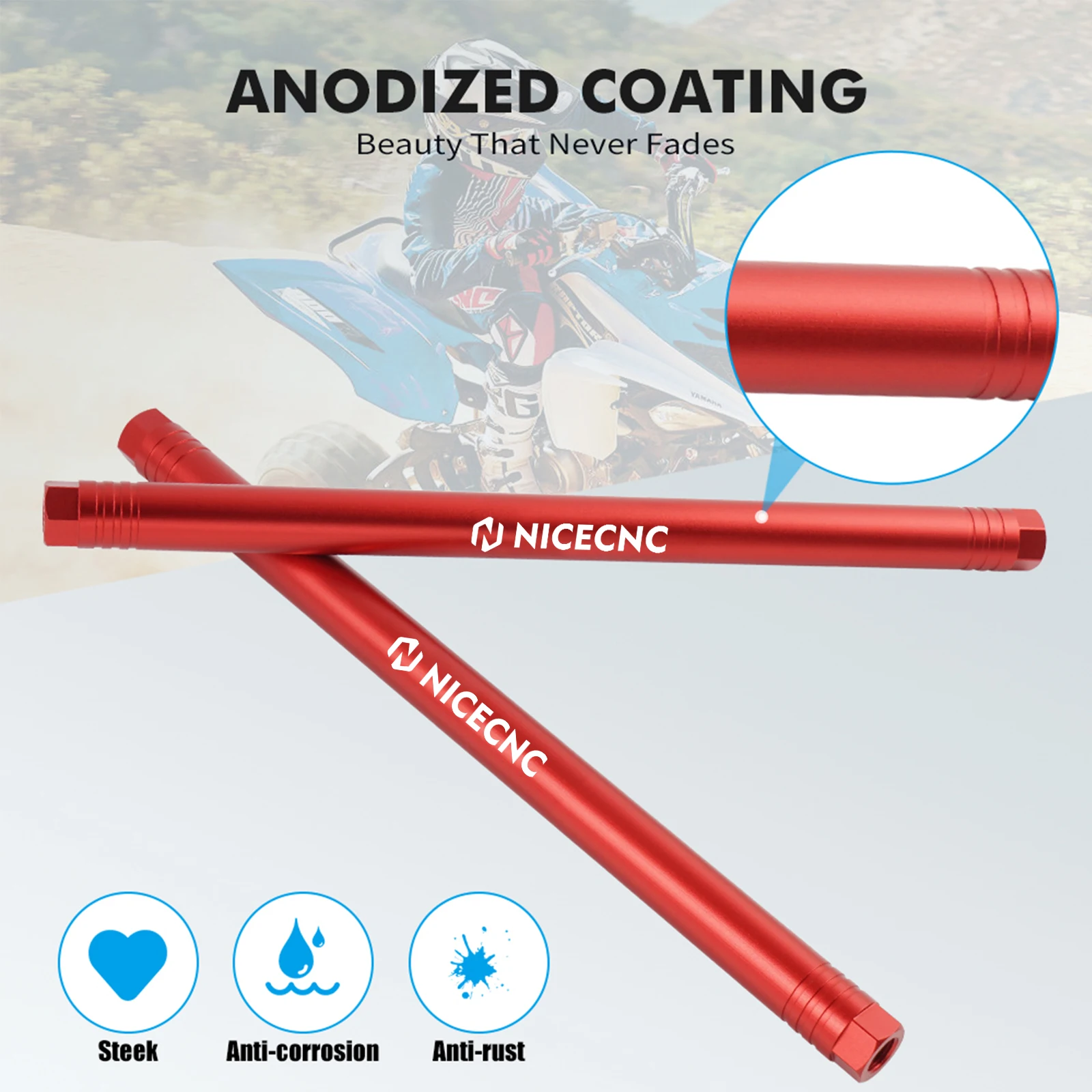 NICECNC ATV ボールジョイントタイロッドヤマハラプター 700 700R YFM YFM700 YFM700R 2006-2022 2021 2020 2019 2018 アルミアクセサリー