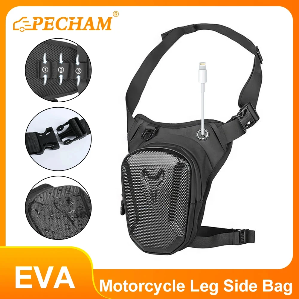 Bolsa de pierna para motocicleta para hombres y mujeres, riñonera informal para montar en bicicleta, riñonera para viajes, senderismo, escalada, bolsillo al aire libre, impermeable