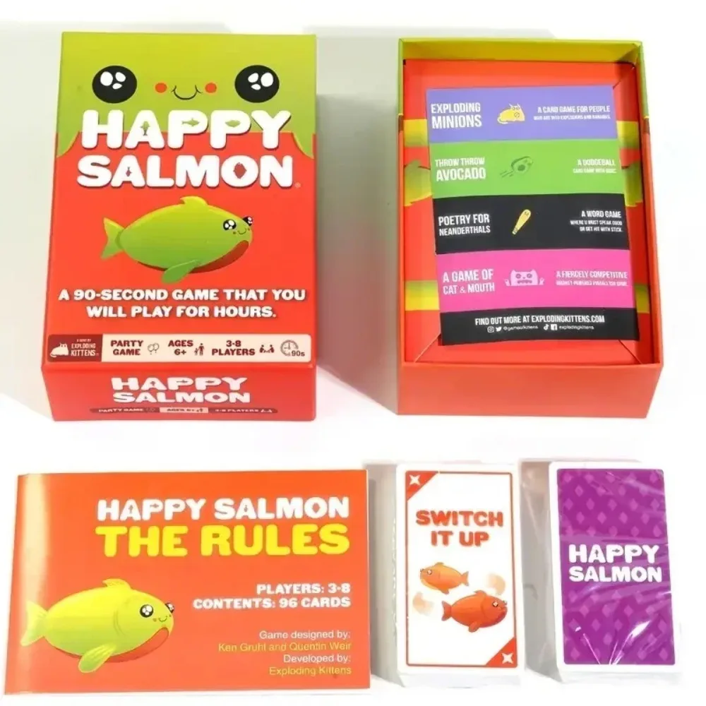 Board Game Happy Salmon Family Reunion Game Cards (English version)