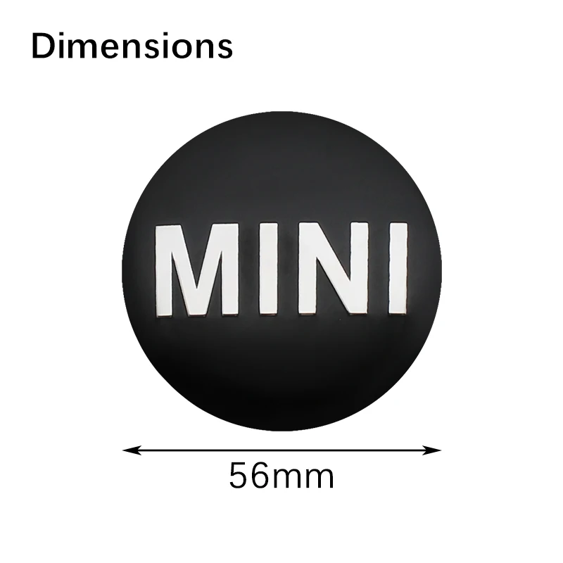 4 Uds 56mm para MINI Cooper One S JCW R56 R55 R53 R60 F55 R56 R57 R59 accesorios tapas de cubo de centro de rueda de coche pegatinas insignia calcomanías