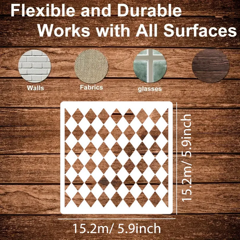 16Pcs/Set 15cm Geometry Basic DIY Layering Stencils Painting Scrapbook Coloring Embossing Album Decorative Template