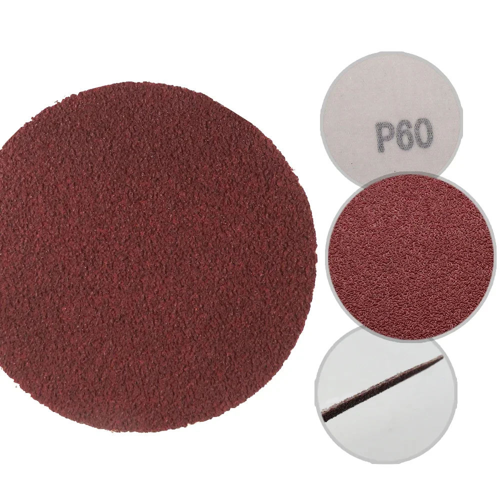 Discos de lixa de 3 polegadas, 75mm, formato redondo, lixa 40-2000, gancho de grão, papel de areia, ferramenta de polimento abrasivo para moedor, ferramenta rotativa