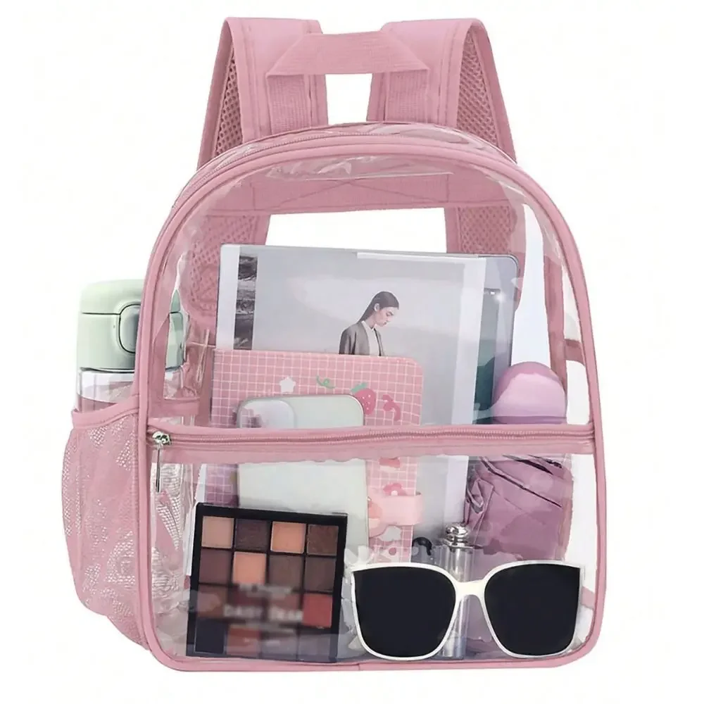 Clear Backpack Transparent PVC Backpack Summer Waterproof Beach Cell Phone Bag for Travel School Storage Small Backbags