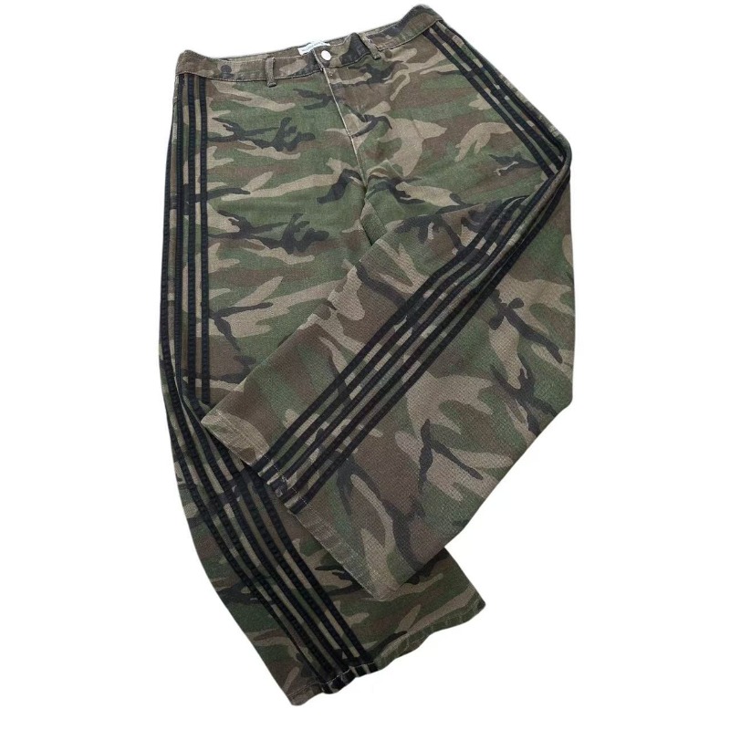 2025 neue Goth-Mode-Camouflage-Design-Jeans für Männer Y2k-Hosen Harajuku Retro Streetwear beiläufige lose gestreifte Hosen mit weitem Bein