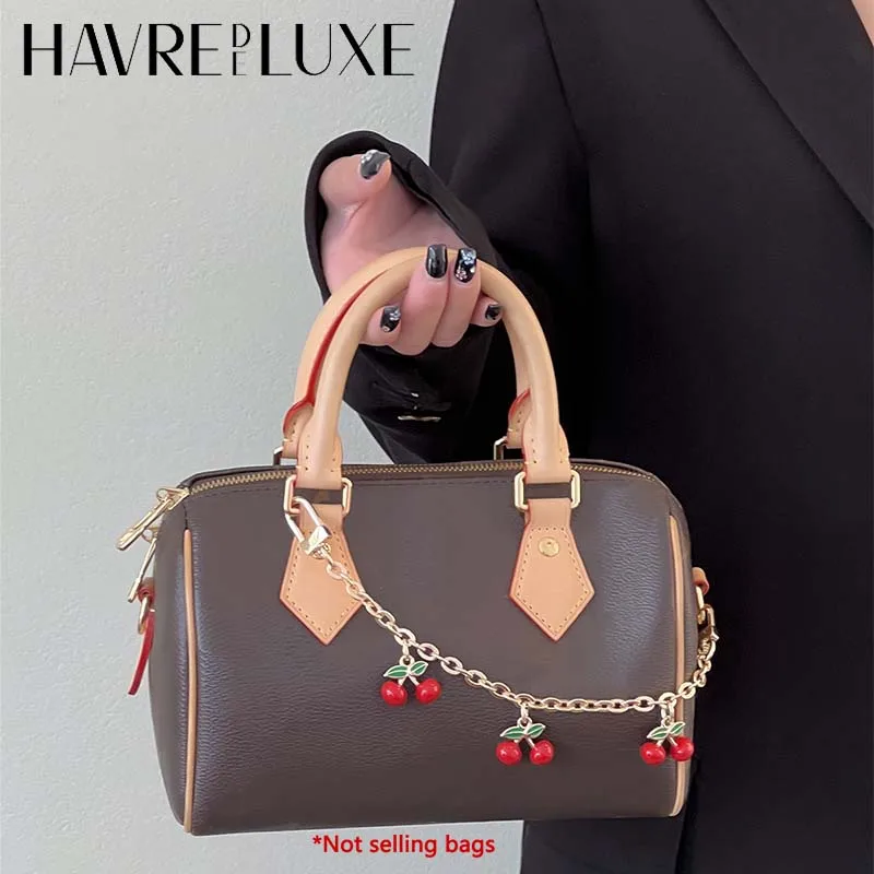 Cadena de cereza a la moda para mujer, accesorios de cadena de decoración para bolso, cadena de extensión para bolso, accesorios para bolso