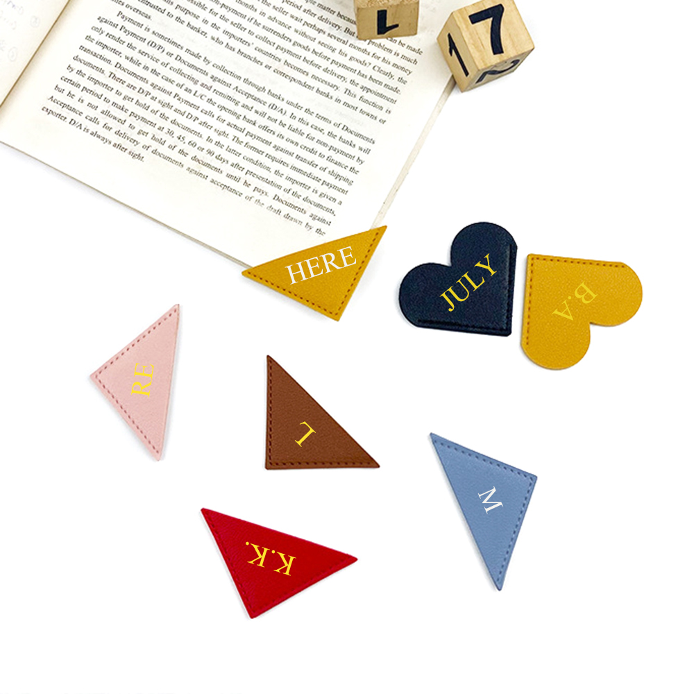 Custom Letters Corner Bookmark Personalize Logo Name Book Page Marker Library Activities Read-in DIY Souvenir Gift For Students