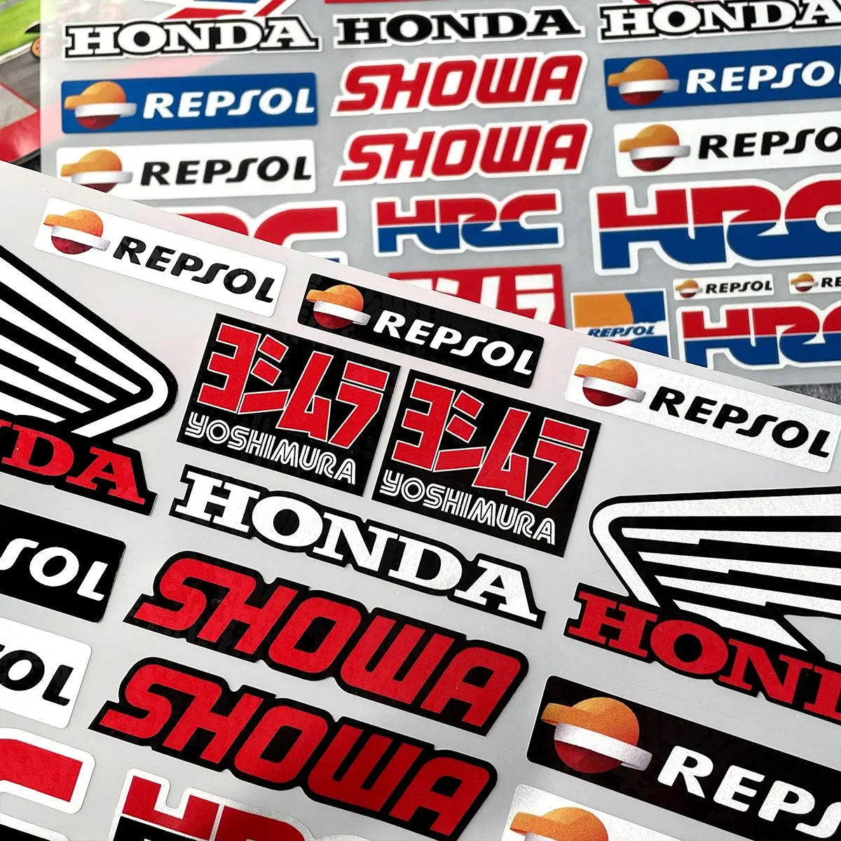 Suitable for Honda Motorcycle Decoration Stickers Reflective Waterproof Helmet Racing Decals HRC Accessories Sponsor Stickers