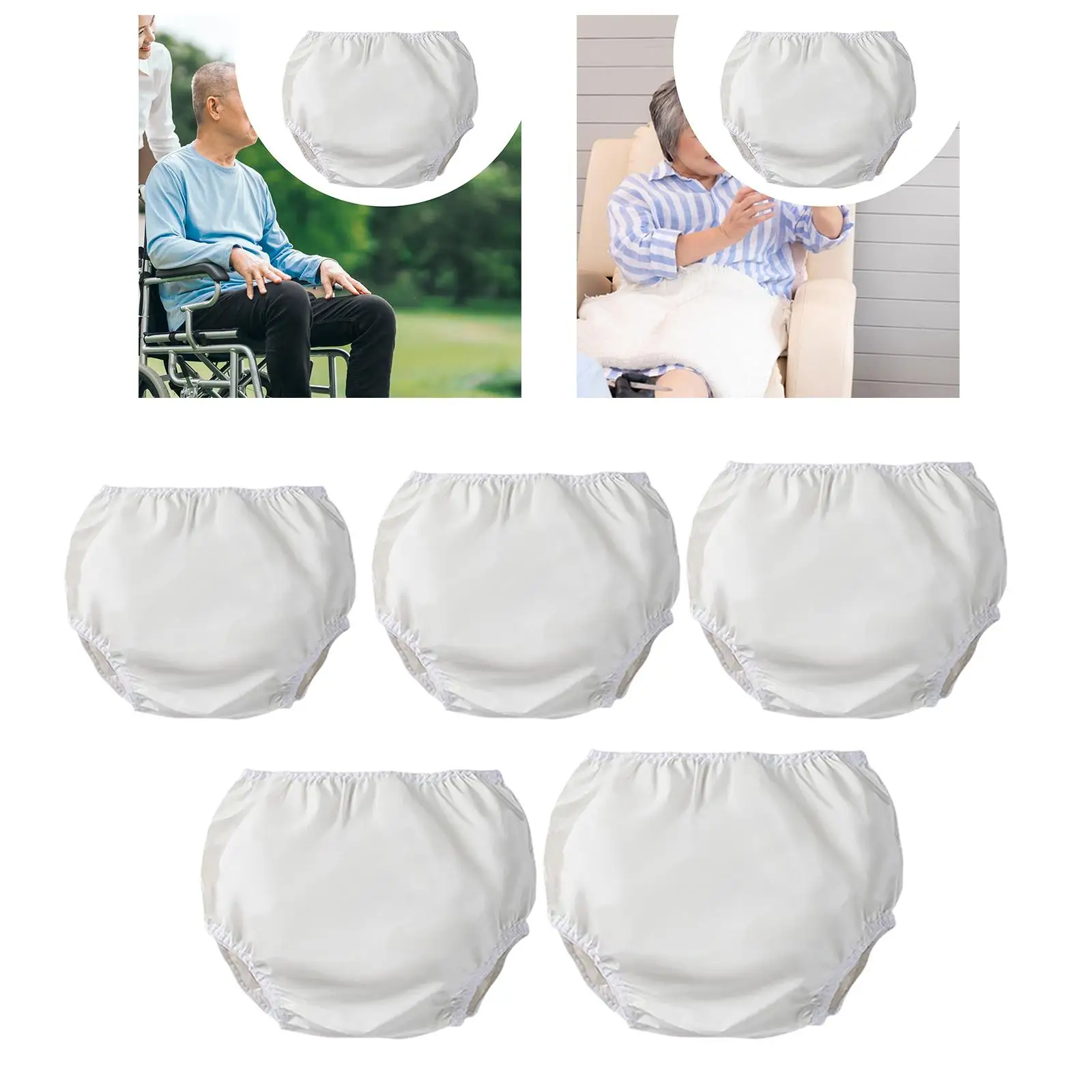 Pantalón con cubierta para incontinencia, ropa interior para incontinencia, calzoncillos impermeables, pantalones de pañales suaves para mujeres, hombres, personas mayores discapacitadas