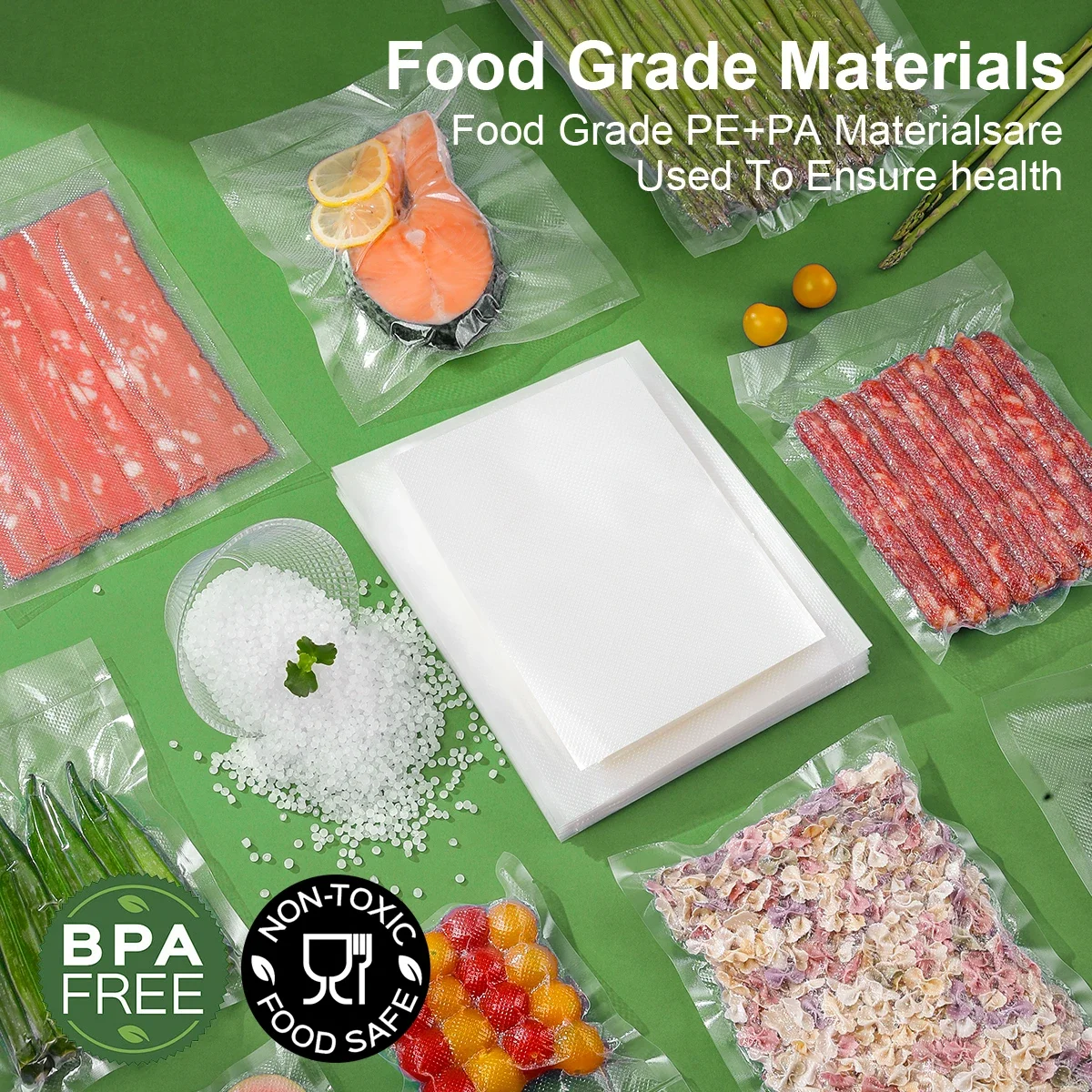 50pcs/lot Kitchen Vacuum Bags for Food Vacuum Sealer Packing Machine Food Storage Bag BPA-Free Kitchen Accessories