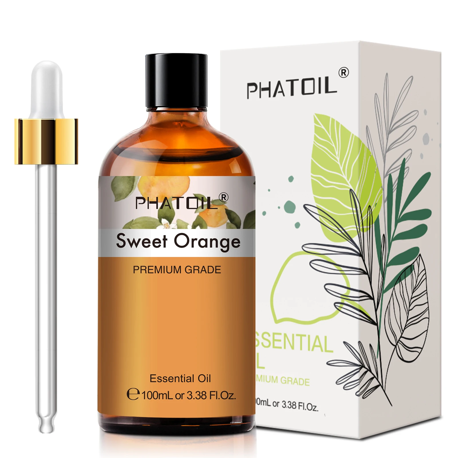 PHATOIL 100 ミリリットルユーカリエッセンシャルオイルスキンラベンダーバニラジャスミンレモンベルガモットアロマオイルアロマセラピーキャンドル作り