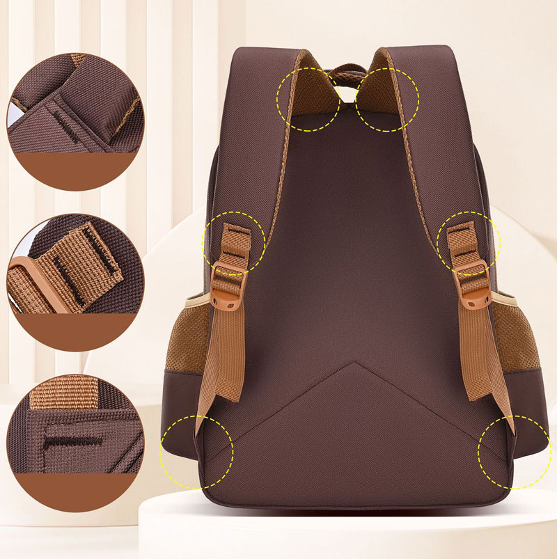 Kawaii School Bag Capybara Stylish Khaki Kid Backpack Casual Daypack Teens Boy Girl Shoulder Bag Children Schoolbag Backpack