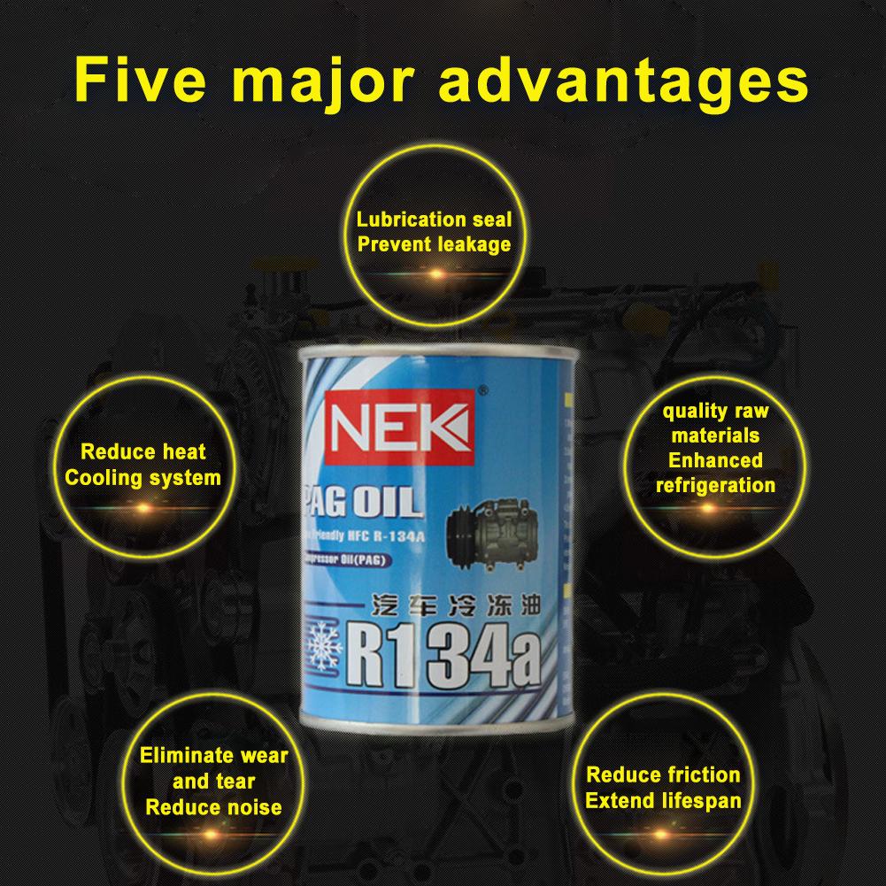 Auto compressor de óleo refrigerante, ar condicionado AC, refrigerante para carro, acessórios do caminhão, R134a, 70ml