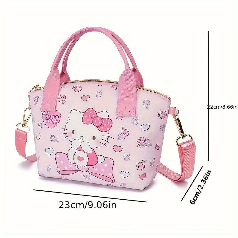 Miniso Lekka, stylowa torebka Sanrio Urocza torebka o dużej pojemności Kobieta Wygodna torba na zakupy Hellokitty Crossbody Nowość