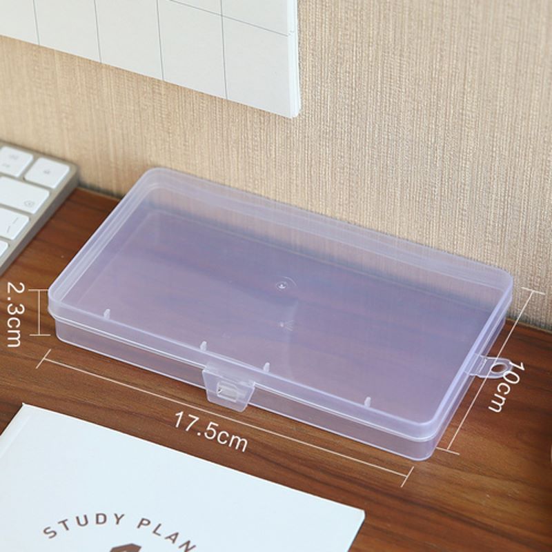 1pc Kunststoff Transparent Box Für Schreibtisch Lagerung Student Schreibwaren Box Große Größe Sortiert Und Organisiert