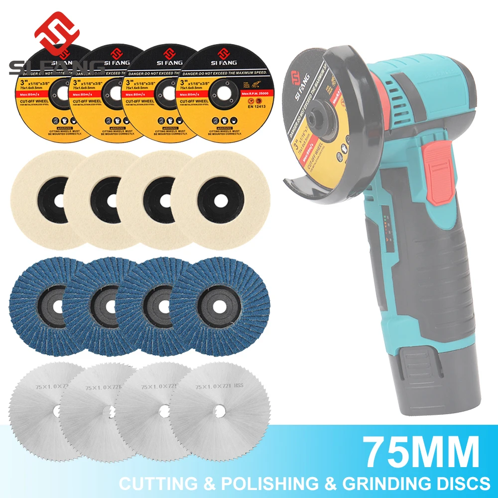 Mini 75Mm Máy Mài Góc Đĩa Cắt Hình Tròn Nhựa Đá Mài Lưỡi Cưa Cắt Bánh Xe Đĩa Cắt Và Mài