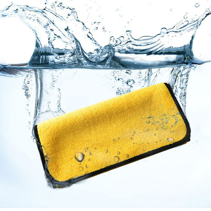 Microfiber Cleaning Towel  Super Absorbent Thicken Soft Drying Cloth Car Body Washing Towels Double Layer Clean