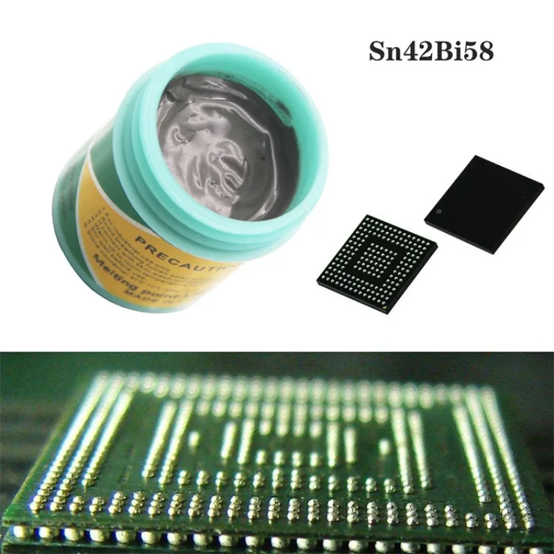 50 g Lötzinnpaste 138 ℃   Schmelzpunkt Schweißen Flussmittel Lötcreme PCB BGA CPU LED Rework Tools Handy Reparatur