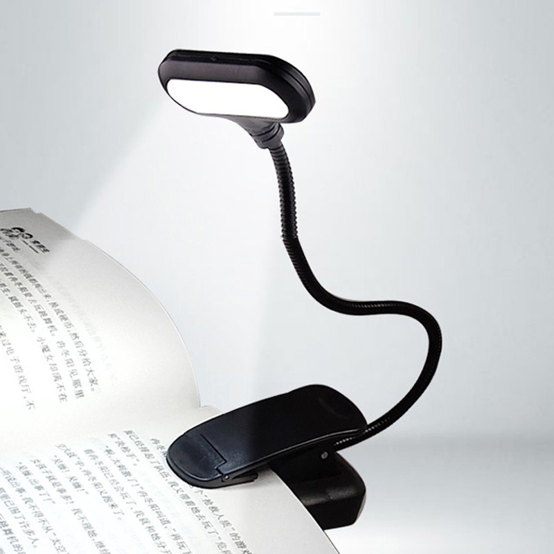 Mini-LED-Buchlampe, batteriebetriebene Tischlampe, flexibel, zum Lernen, zum Aufstecken, Schreibtischlampe, tragbar, zum Lesen im Schlafzimmer, Nachtlicht
