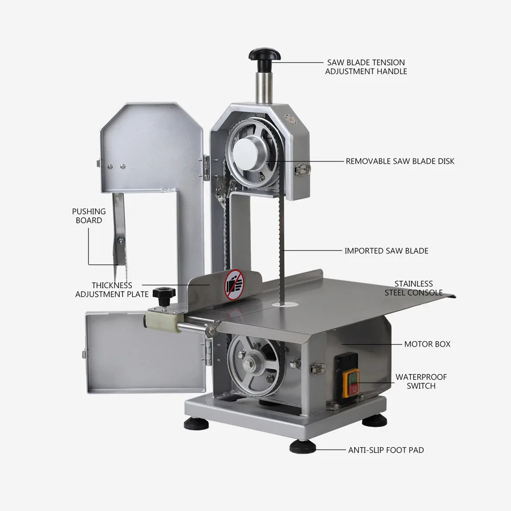 Điện Xương Thấy Máy Cắt Thực Phẩm Thương Mại Để Bàn Điện Xương Thấy Cắt Xương Cắt Xương Nhỏ