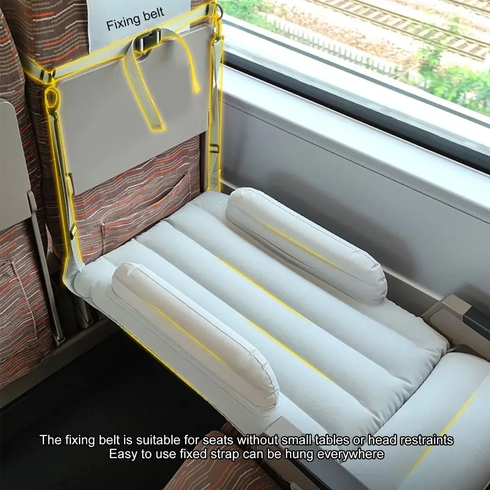 Cama con pedales lavables para viaje, colchón inflable para niños, extensor de asiento, hamaca, cama de aire para bebé, reposapiés de larga distancia de Color sólido