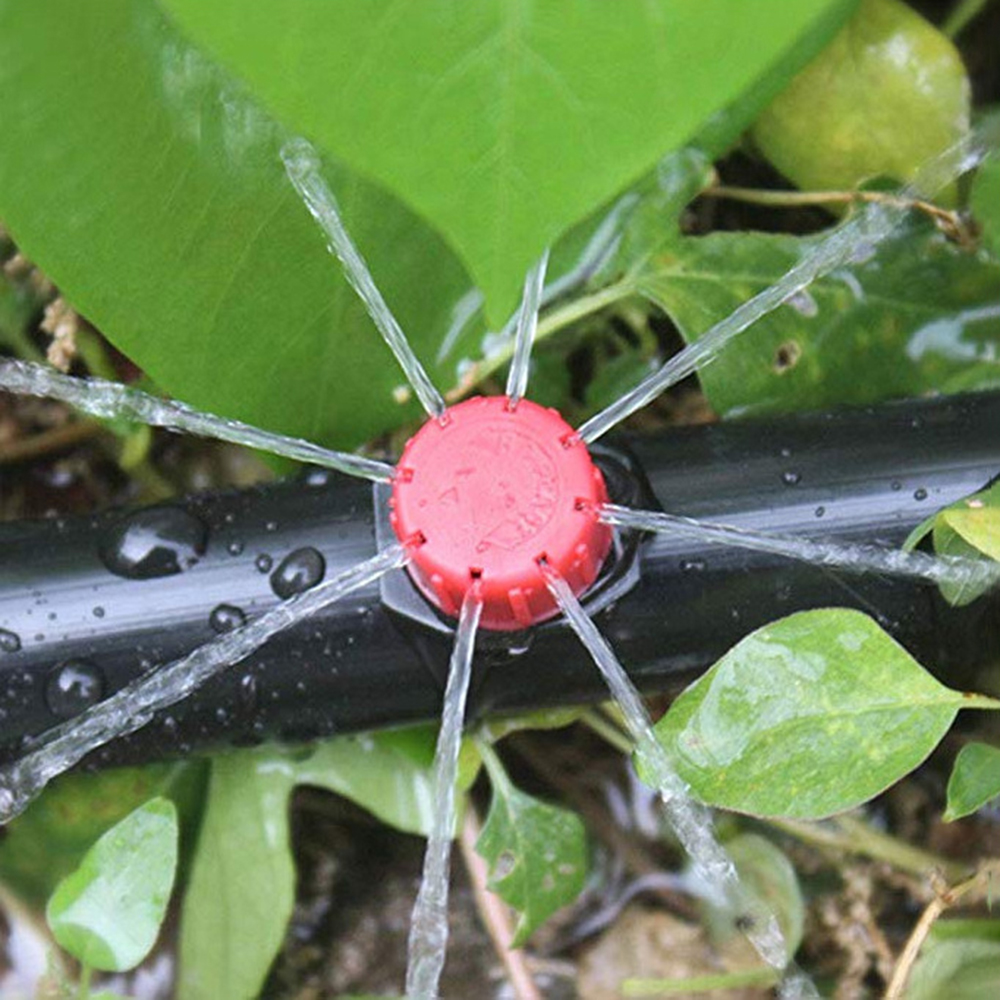 50/100 pz Regolabile Irrigazione Giardino 1/4 '' Emettitore Gocciolatore Micro Irrigazione a Gocciolamento Irrigatori per Sistema di Irrigazione