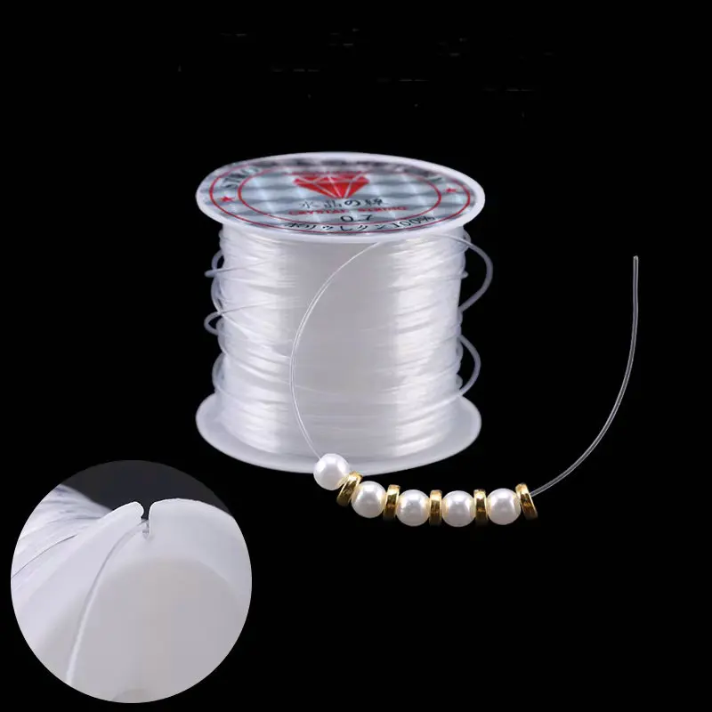 100M Kunststoff Kristall DIY Perlen Angelschnur Keine Elastische Schnur Seil Für Schmuck Machen Liefert Draht Jeweleri String Gewinde
