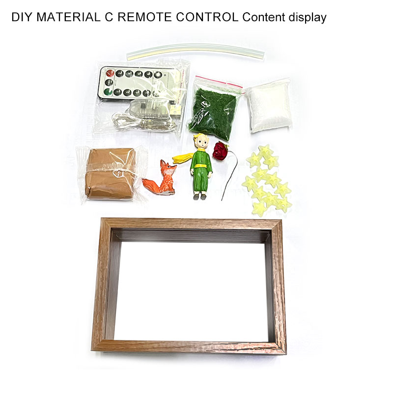 Prince Nightlight Fox ทําด้วยมือ DIY วัสดุตกแต่งบ้านบรรยากาศโคมไฟเดสก์ท็อปเครื่องประดับวันเกิด Surprise แฟน Gif