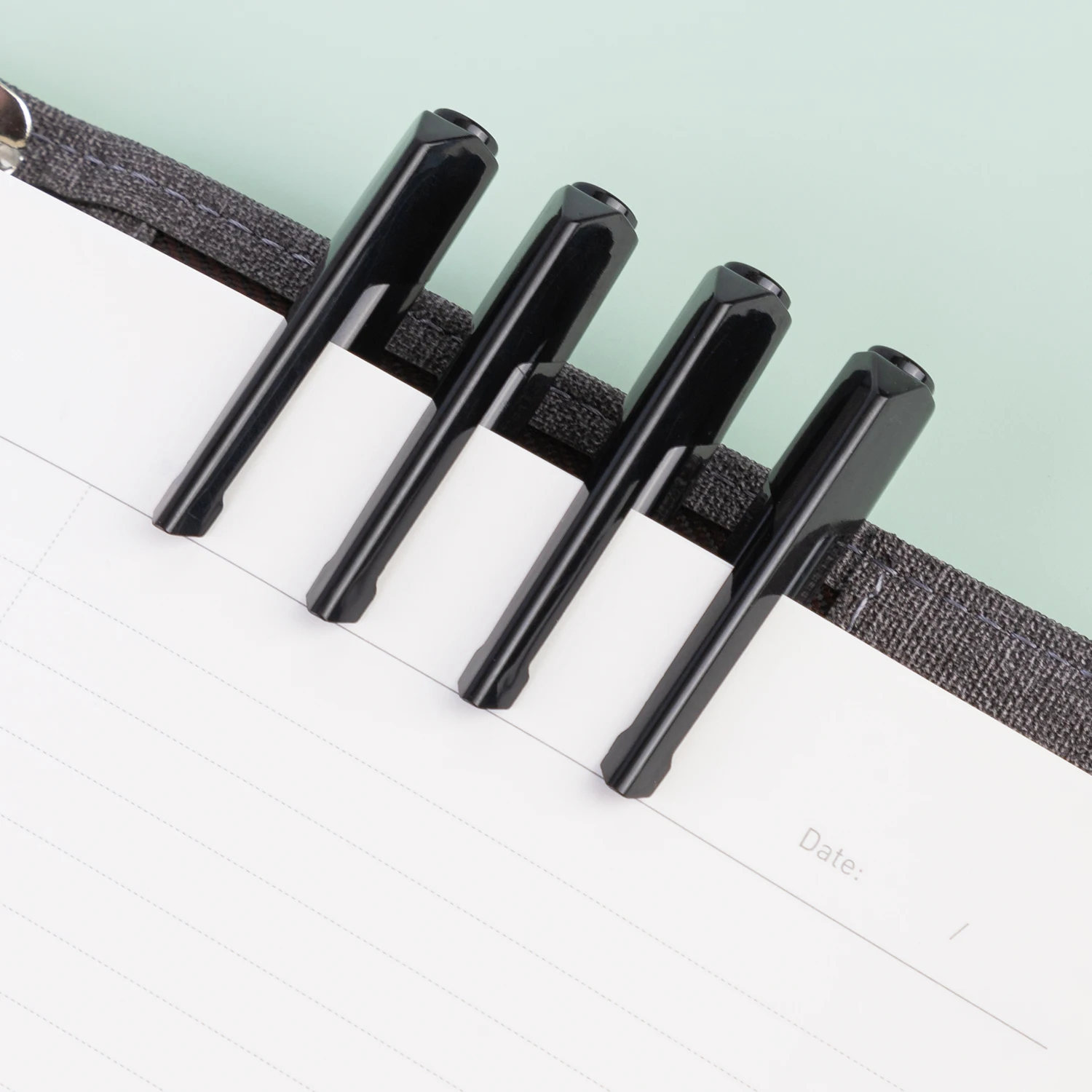 デリ 12 個高品質 0.7 ミリメートルボールペン黒青インクポータブル署名ペン筆記具学校事務用品