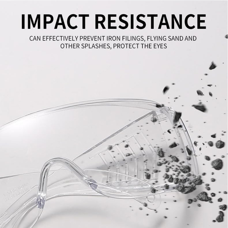 1pc Safety Glasses Anti Fog Goggles Vented Sides Shields PC Frame Spectacles for Lab Medical Anti-impact Labor Protection Glasse