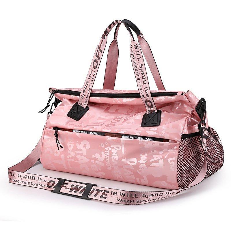 Bolsas de gimnasio para mujer, bolso de viaje de gran capacidad, separación de ropa seca y húmeda, bolsa deportiva para Fitness, bolsa portátil de almacenamiento de nailon impermeable