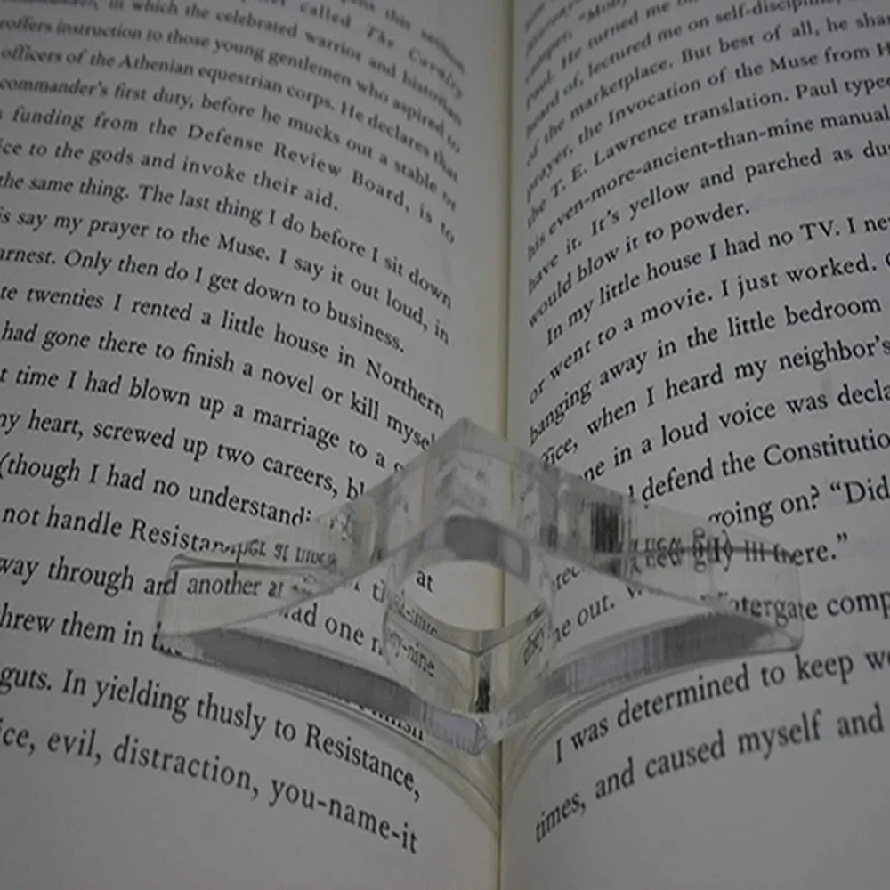 Multi-Function Acrílico Thumb Book Support, Marcador conveniente, Material escolar e de escritório, Titular da página, 1pc