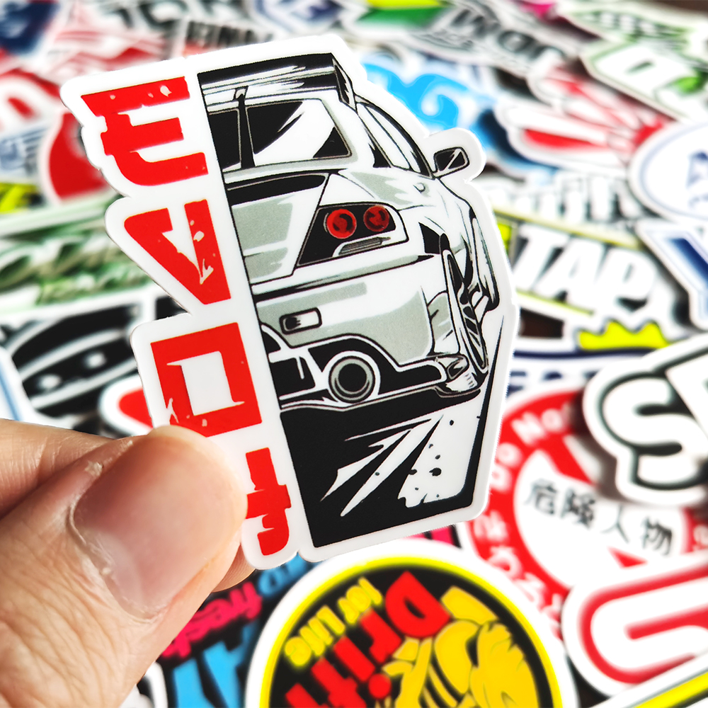 10/20/50/100pcs Cool JDM Stickers Auto Wijzigen Motorfiets Scooter Fiets Skateboard Laptop graffiti Vinyl Decals Sticker Bom