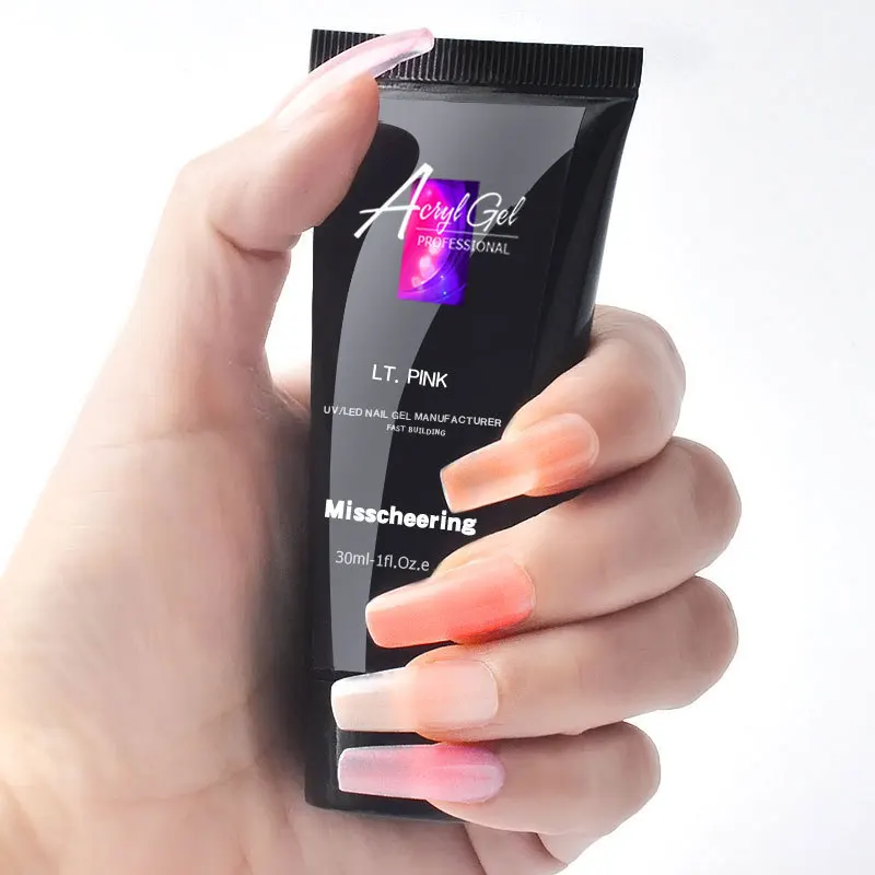 30ml เจลต่อเล็บเล็บสร้างโพลีเล็บอะคริลิคเจล UV LED Quick Extension คริสตัลรุ่นไม่เจ็บปวดคริสตัลกาว