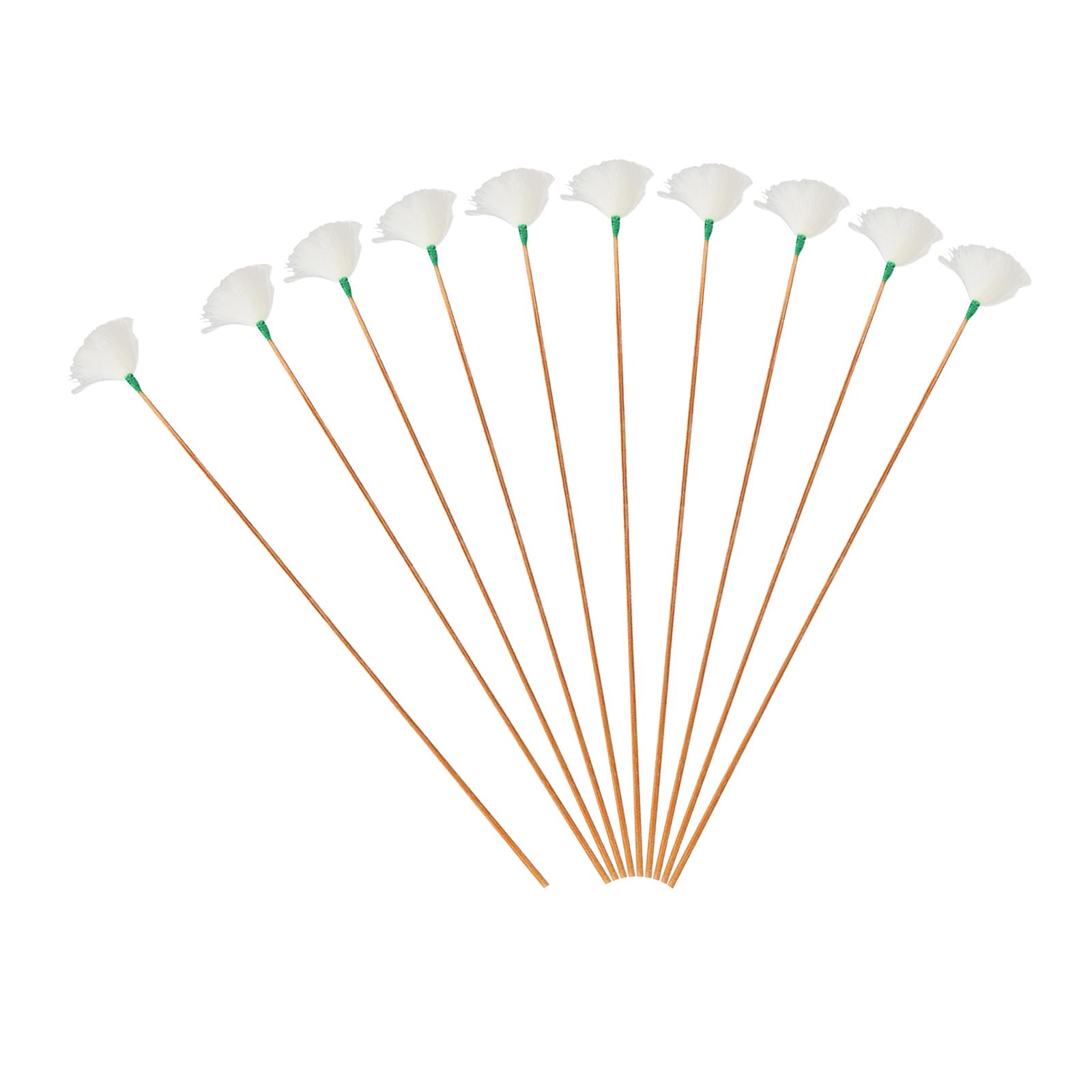 10 Pieces Professional Goose Feather Earpicks for Adults Children Long Handle Soft Ear Picker Ear Cleaning Tool Ear Spoon