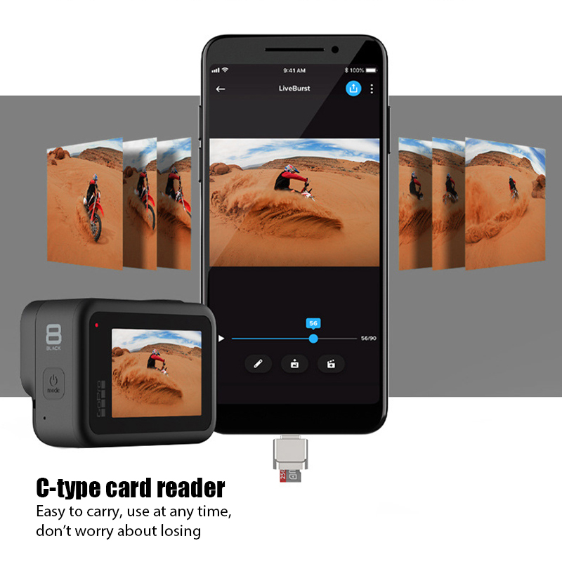 マイクロSDアダプタータイプc,USB Type-c,外部電話アダプター,ラップトップ,Samsung, Xiaomi用